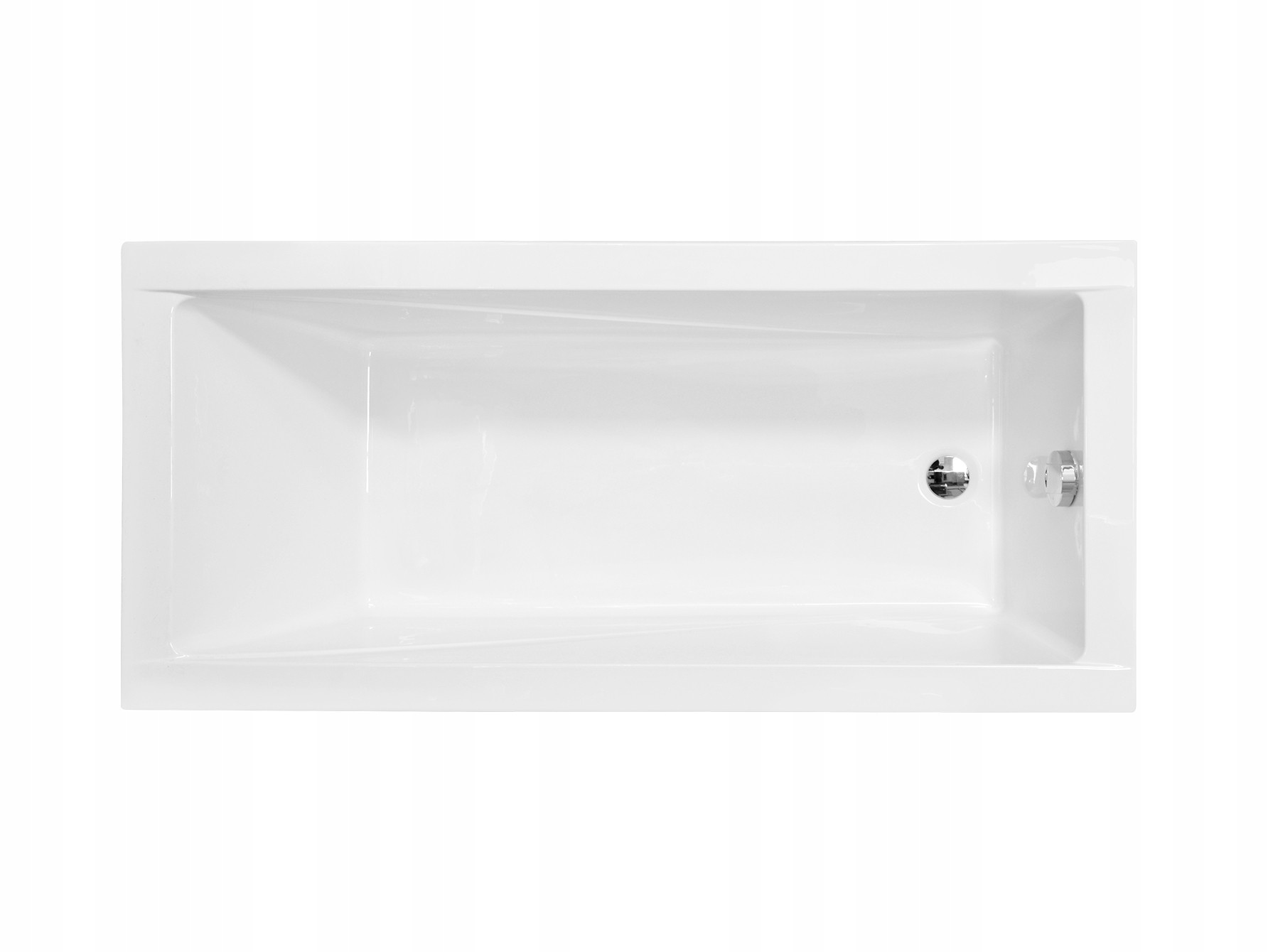 Vaňa - Besco moderná tenká obdĺžniková vaňa 160x70cm+sifón