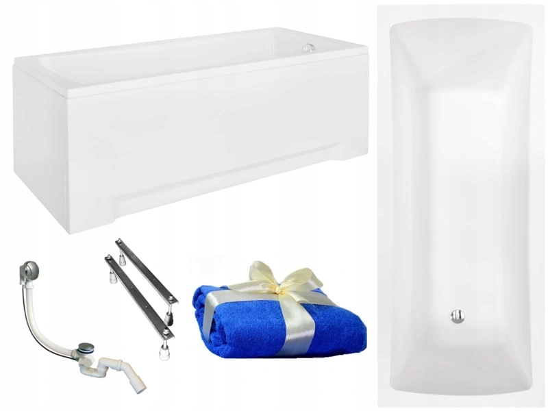 Vaňa - Besco Optima Vaňa 160x70 Akrylátové puzdro + sifón