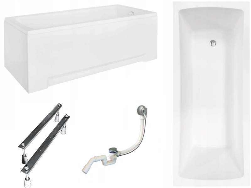 Vaňa - Besco Optima Wanna 170x70 Akrylátové puzdro + sifón