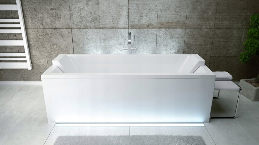 Vaňa - Besco Quadro Wanny Wanny 165x75 CM Rám + sifón