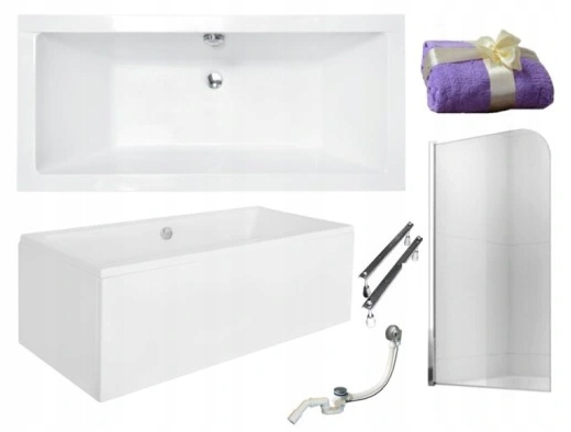 Vaňa - BESCO QUADRO KAPELENIE 170 X 75 SCREEN SIPHON