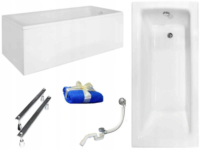 Vaňa - BESC Wain TABLE 170x75 Akrylátové puzdro + sifón