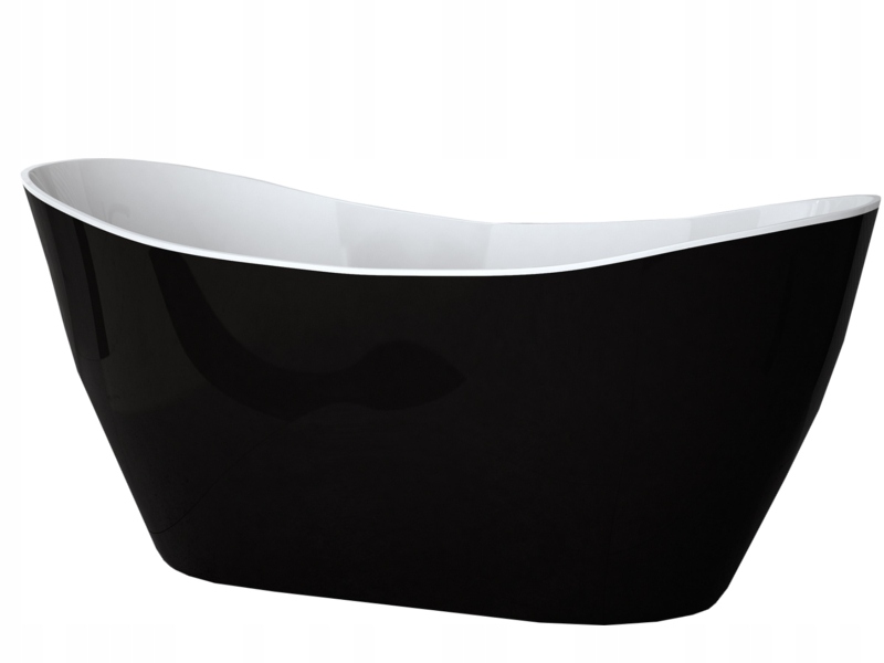 Vaňa - BESC Viyate voľne stojaca vaňa 160x70 BLACK WHITE