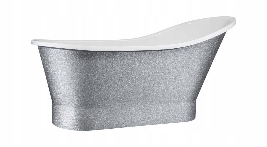 Vaňa - BESC KÚPELE GLORIA GLAM strieborný 160X68 + TRAP McAlpine