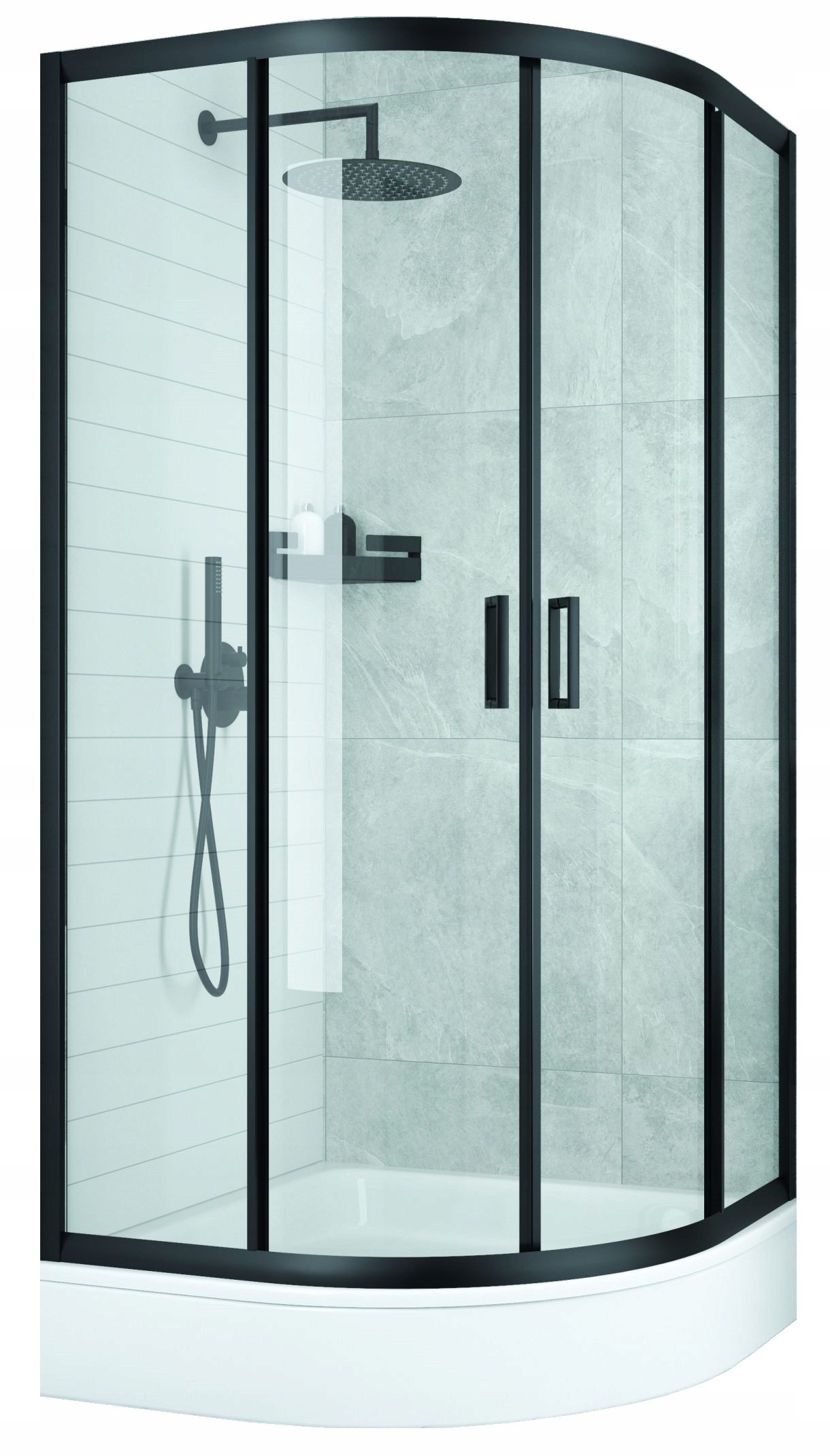 Black Black sprchovací kút 80x80 + bazénik