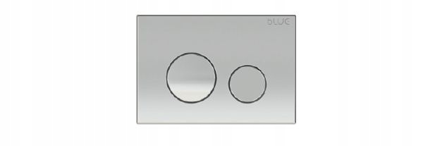 Splachovacie WC tlačítko -  Blue Rafa Tile Chrome Button