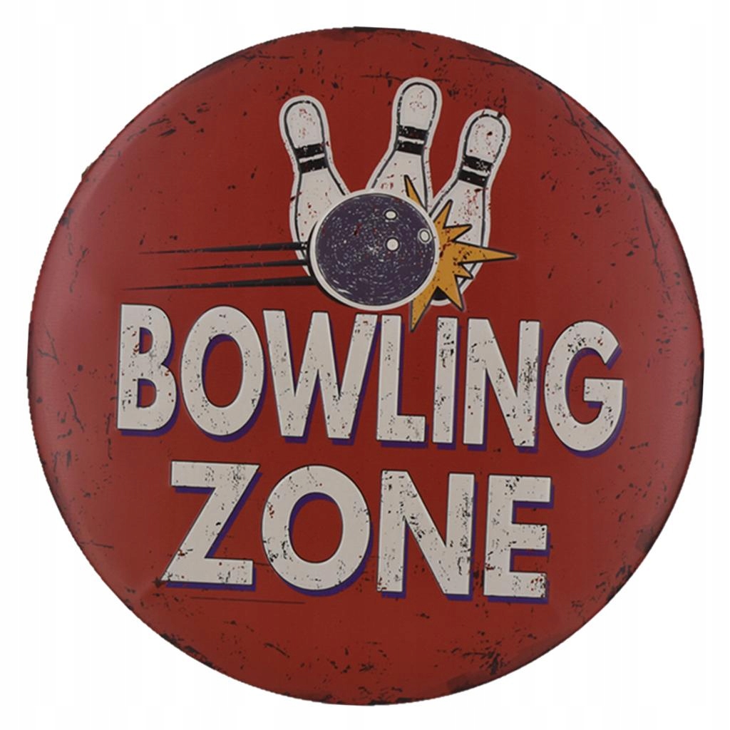 Bowlingová zóna 12-palcová kovová stena plagátu