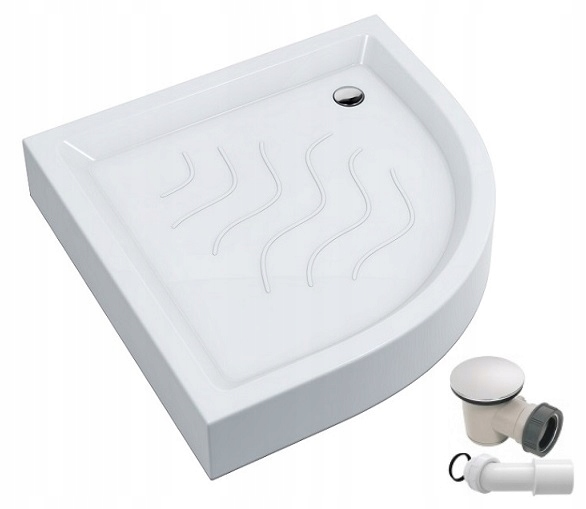 Sprchový kút, kabína - Polovičný sprchový podnos 90x90 + bývanie + sifón + noha