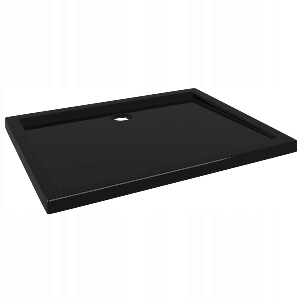Sprchová vanička - ABS obdĺžnikový sprchový podnos čierny 80x100