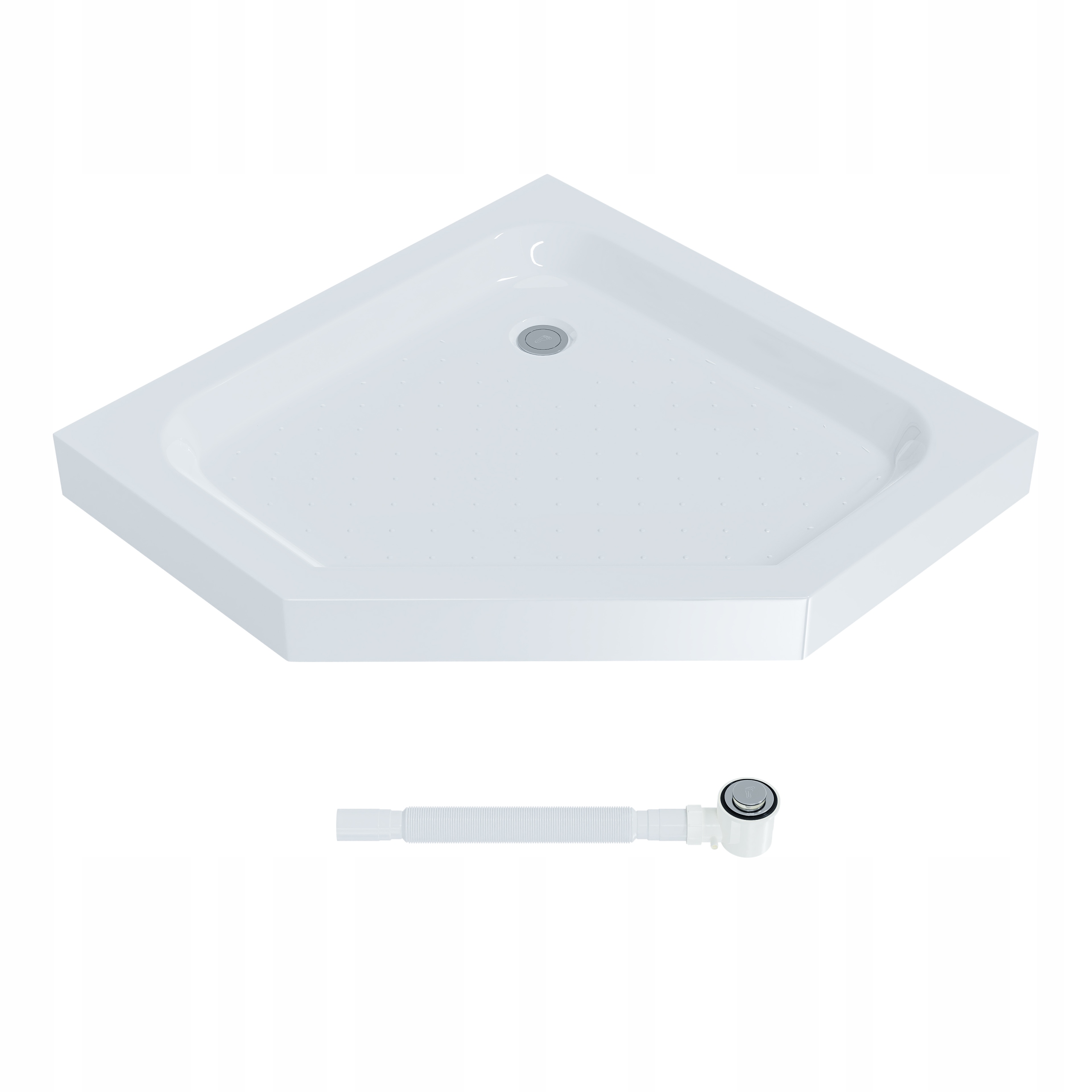 Sprchová vanička - Write Wrodzian Shower 80x80 White Binely +Symon