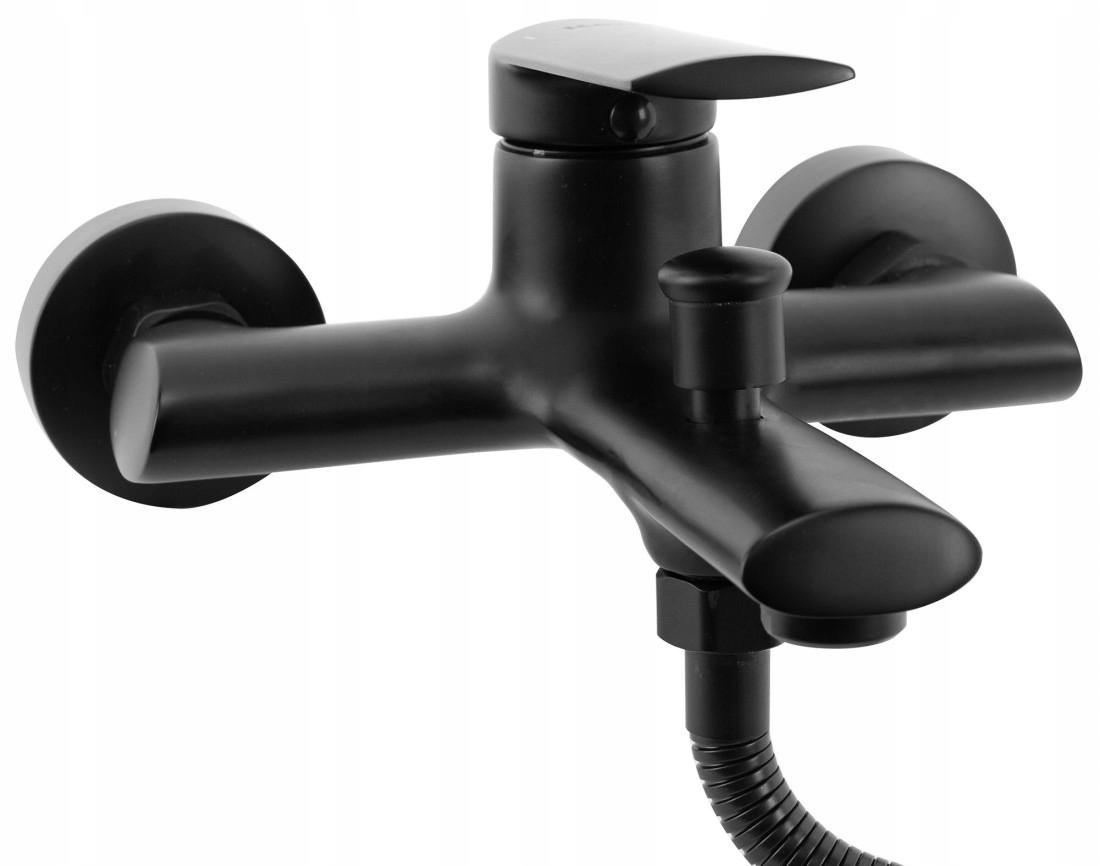 Vaňová batéria so sprchou - Vaňová batéria Buzz Black Matt Snake Handset Rea