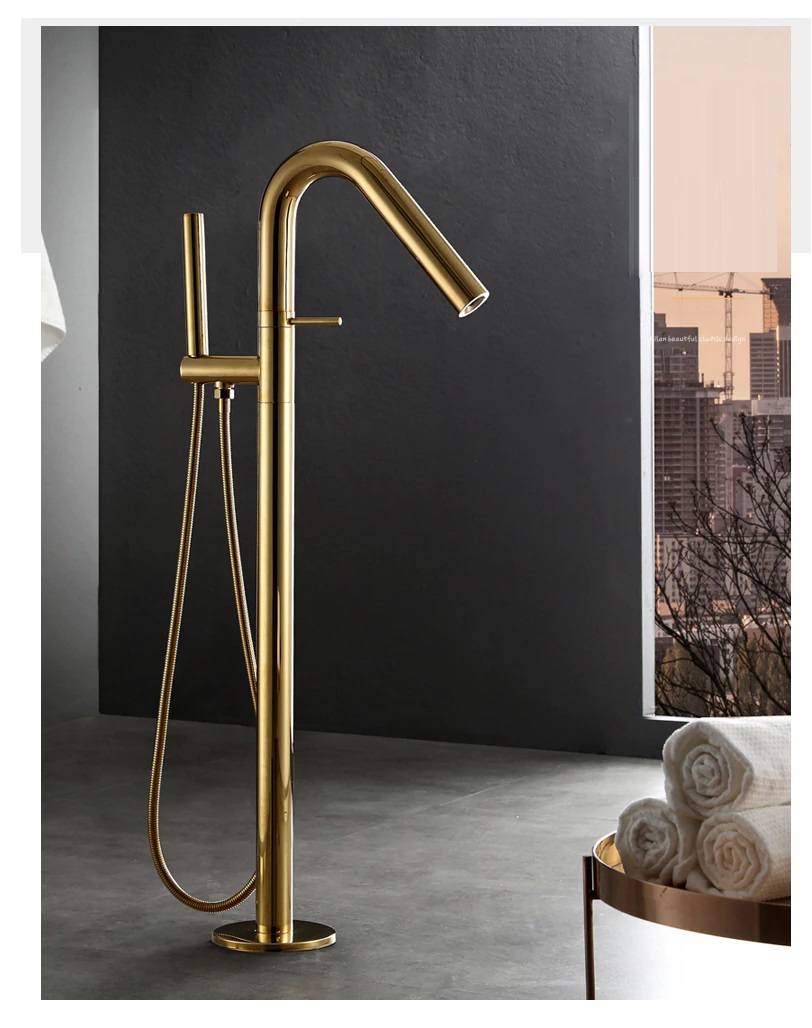 Vaňová batéria - Titanium Gold Awolf Floor vaňa