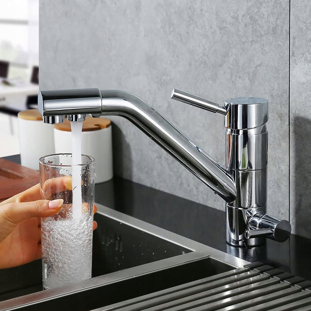 Kuchynské batérie - Domáca faucet strieborná kuchynská batéria