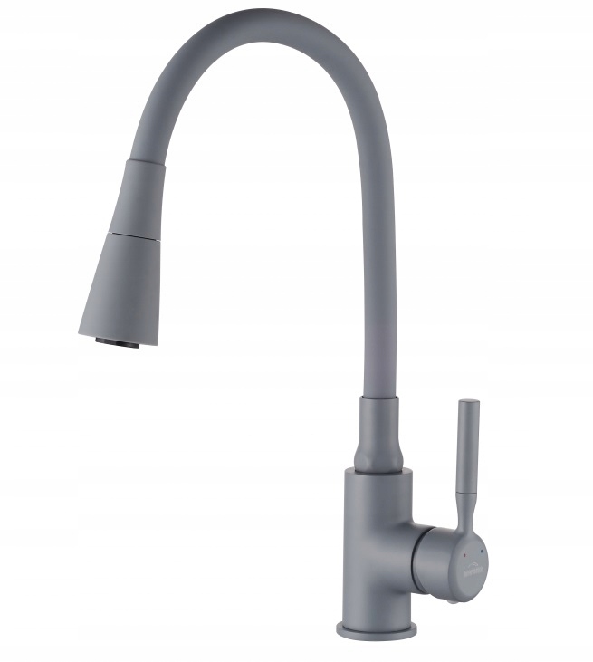 Kuchynské batérie - Kuchynský faucet had šedý vytiahol výtok
