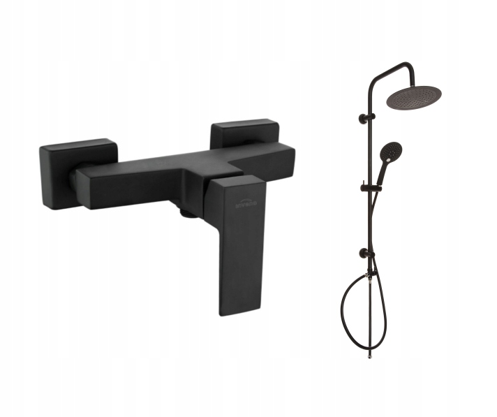Umyvadlová batéria - Spray mixer Paros black + dažďovou sprchou