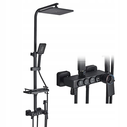 Black Thermostat Sprchova batéria - Mido II BK