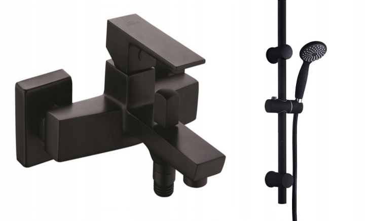 Vaňová batéria - Vaňová batéria Paros black + sprcha