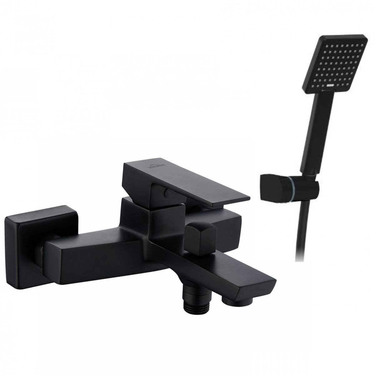 Vaňová batéria - Bath Mixer Paros Black + Patras sada