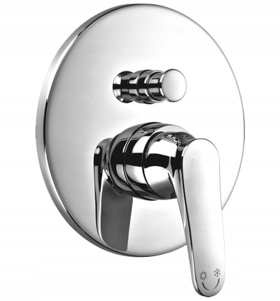 Vaňová batéria - Chrom AD5135CR Art Deco potláčajúce kúpeľ