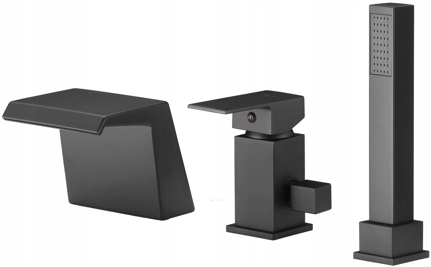 Vaňová batéria - Vaná vaňa + sprcha CUBE CUBE BLACK MAT