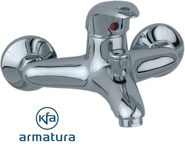 Vaňová batéria - Stena kúpeľne Jasper Chrome