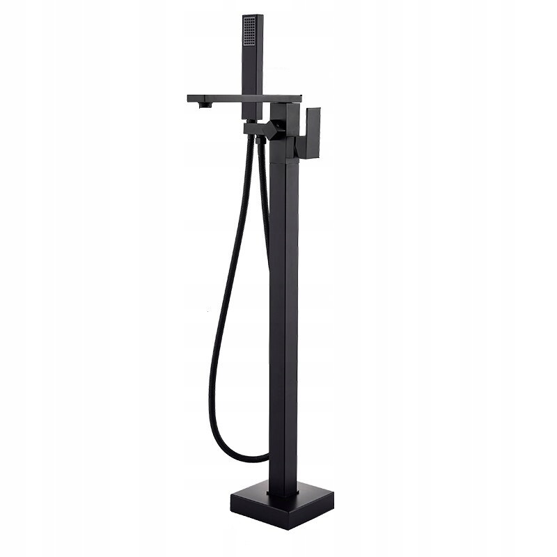 Vaňová batéria so sprchou - Black Parma Quadro Free -Splatená vaňa