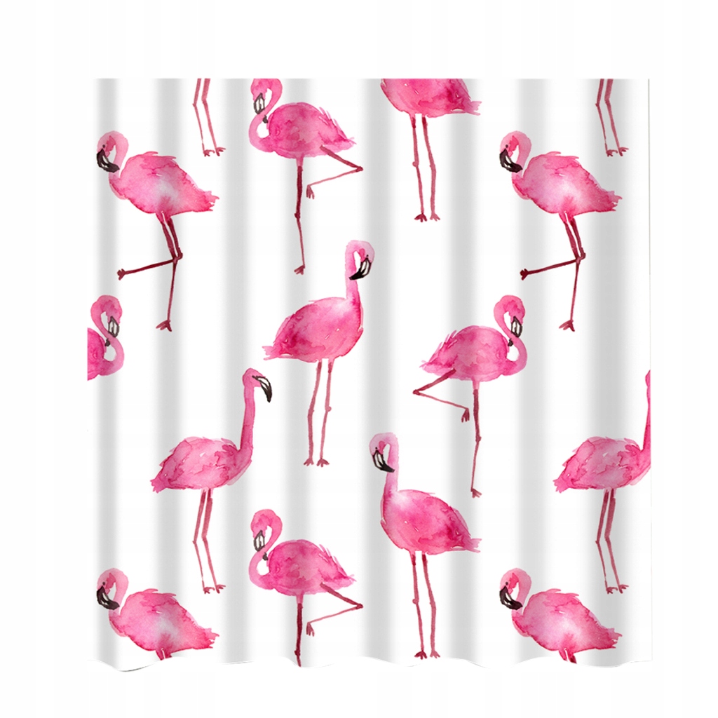 Sprchová tyč - Kúpeľňa veľmi dlhá tkanina Flamingo sa chce sprchovať