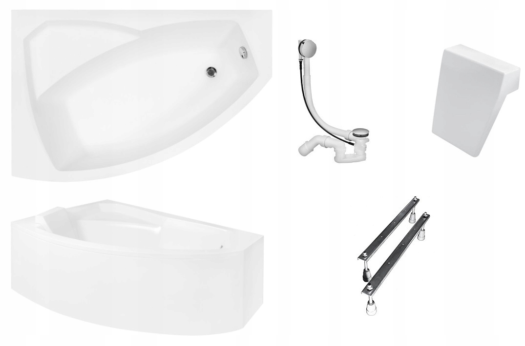 Vaňa - Besco Rima vaňa 140x90 ľavá BÝVANIE + + + PODHLAVNÍK SYFO