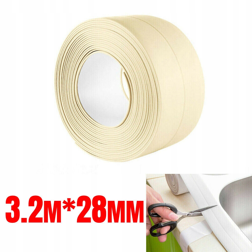 Béžová - 3,2 M * 38 mm 3,2 M * Kúpeľňová vaňa a páska