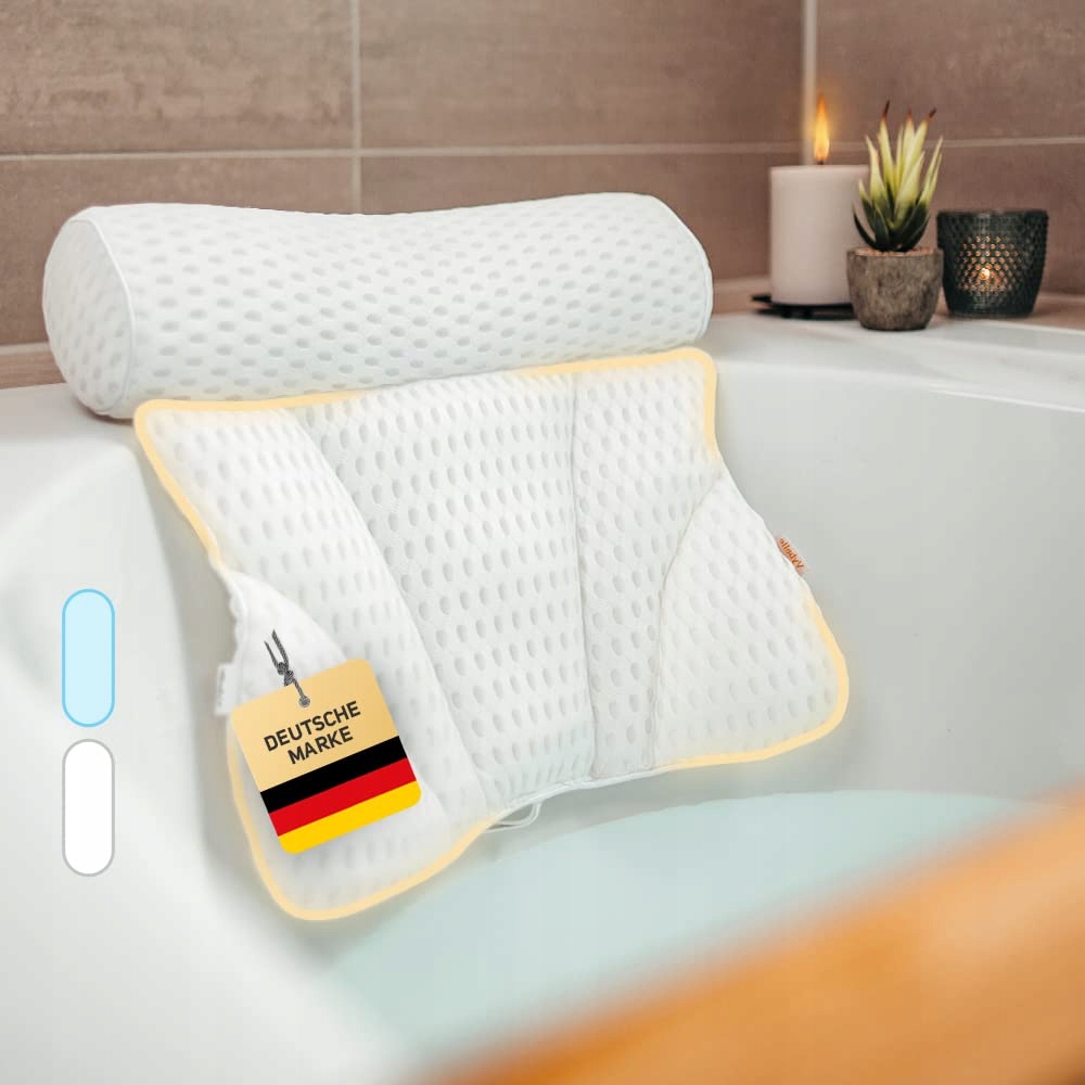 Vaňa - Biely ergonomický vankúš pre vaňu