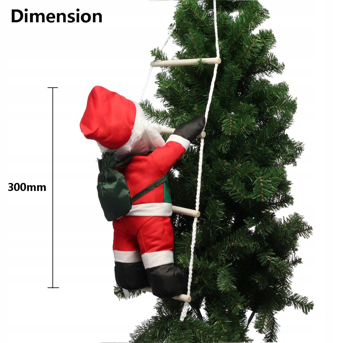 Veľké vianočné Santa Claus lezenie rebríka xma