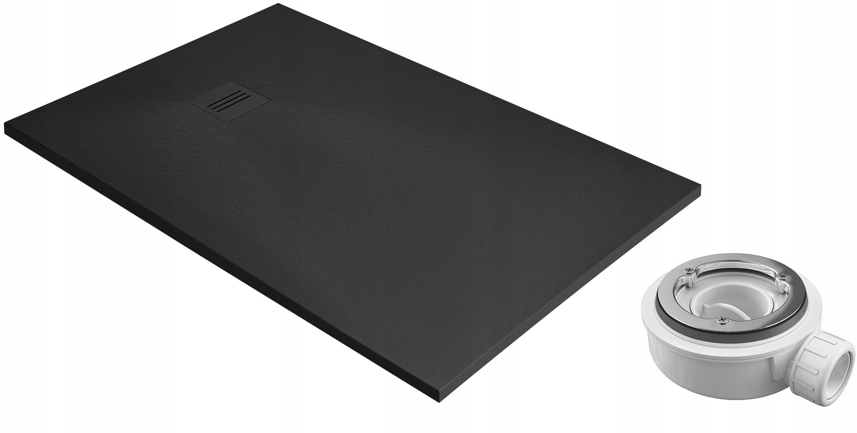 Sprchová vanička - RADAWAY KYNTOS F 120X70 Black Black+SIPHON