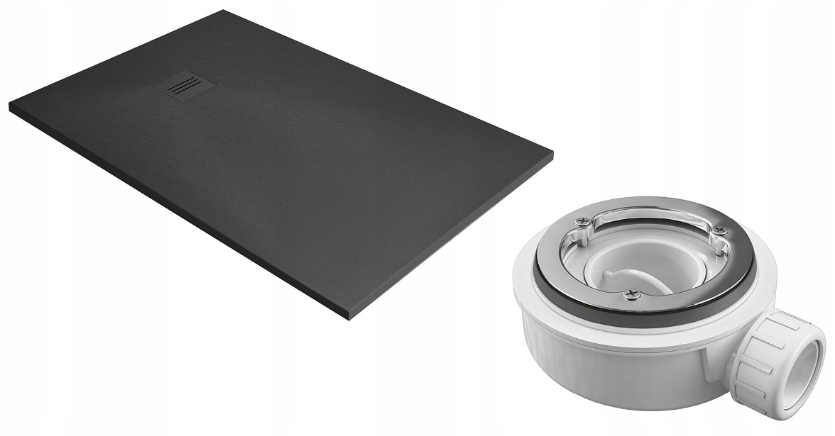 Sprchová vanička - RADAWAY KYNTOS F 180X100 Anthracite+SIPHON