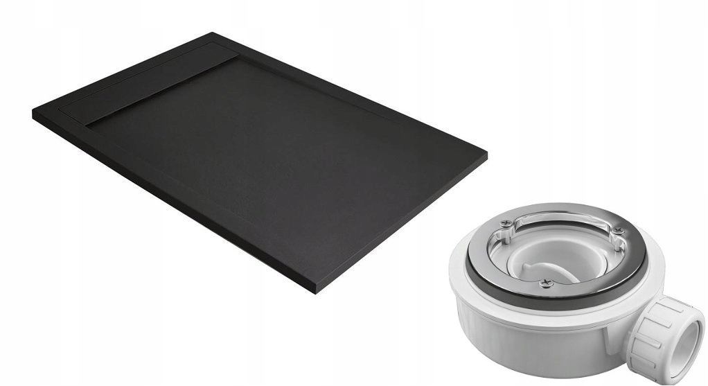 Sprchová vanička - RADAWAY TEOS F 180x80 sprchová vanička ČIERNA + sifón