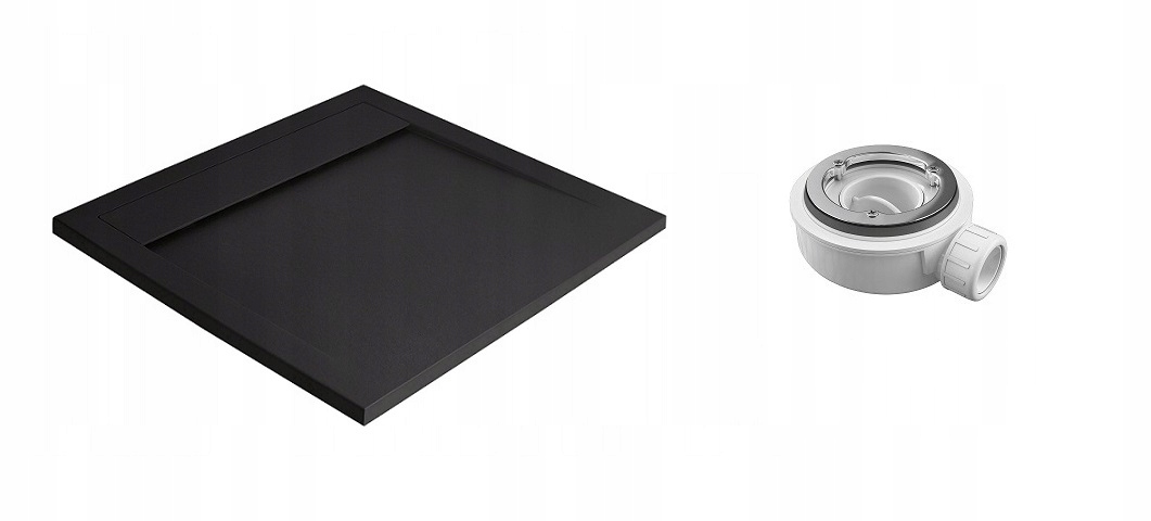 Sprchová vanička - RADAWAY TEOS Black C 80x80 Čierny štvorcový sprchový podnos