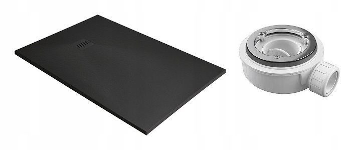 Sprchová vanička - Black Paddling Pool Kyntos F Black 110x80 RADAWAY