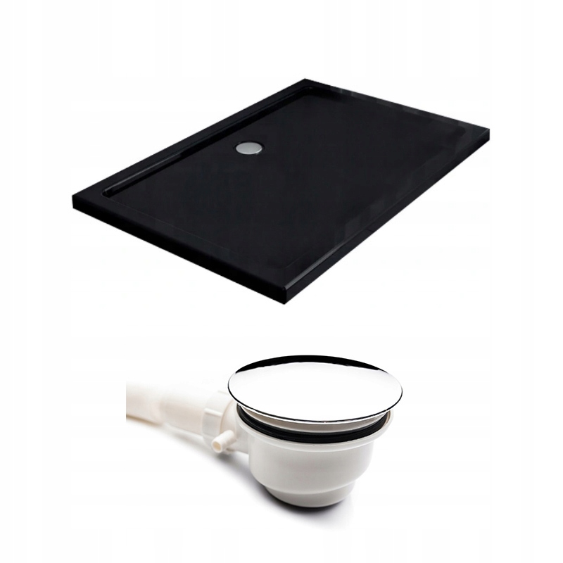 Sprchová vanička - Sprchový podnos 110x90cm ST04B Black + SIPHON