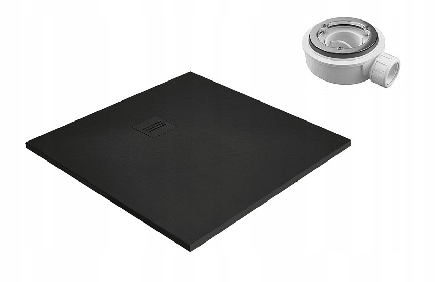 Sprchová vanička - Pádlkový bazén +SIPHON KYNTOS C BLACK 80X80 Black RADAWAY