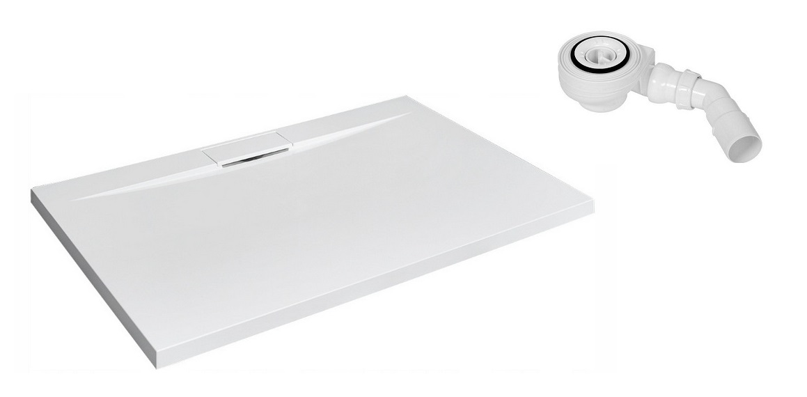Sprchová vanička - Sprchový podnos +SIPHON RADAWAY GIAROS D 110x90 Konglomerát