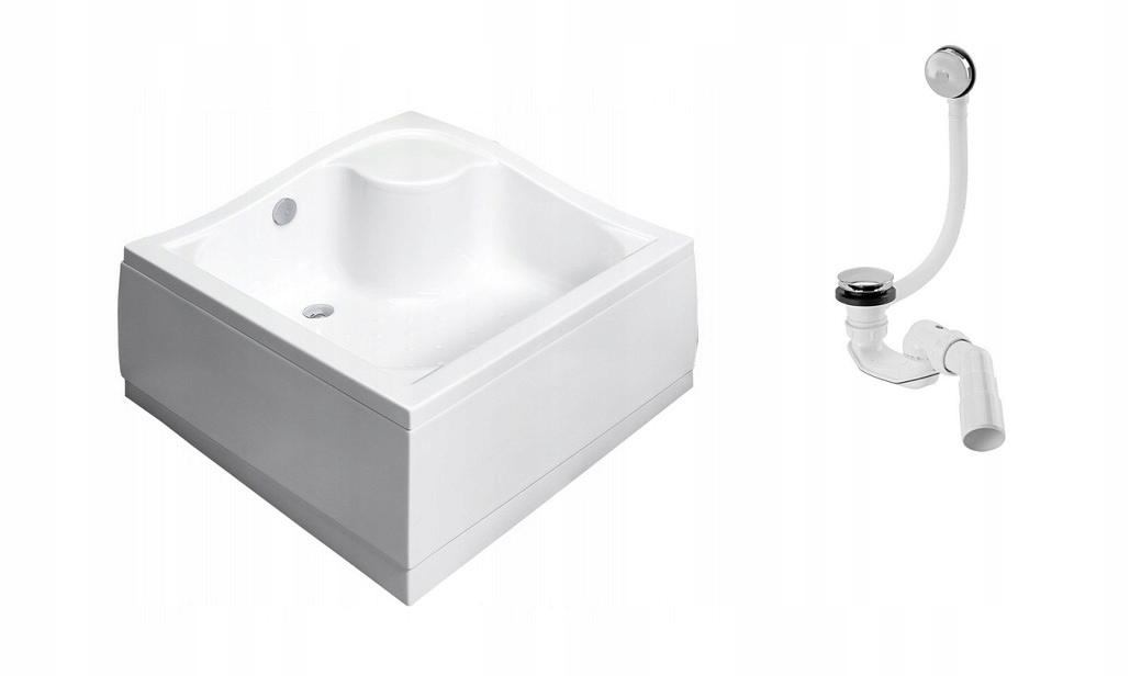 Sprchová vanička - Sprchový podnos + SIPHON RADAWAY CORFU C 80x80 Hĺbka