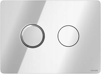 Splachovacie WC tlačítko -  Cersanit Accento Circle Chrome Button S97-056