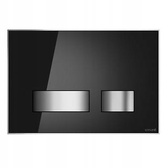 Splachovacie WC tlačítko - Cersanit Movi Glass Black Button S97-013