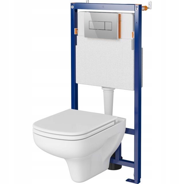 Podomietkový WC modul - Cersanit B623 skrytý súprava s farebnou miskou