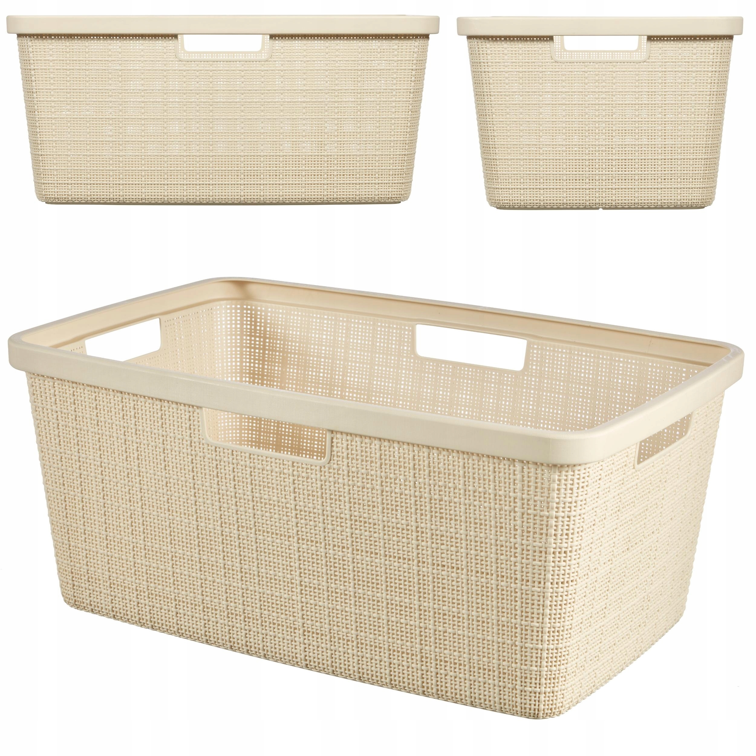 Kôš na bielizeň -  Curver Piery Basket Magla 46L Cream
