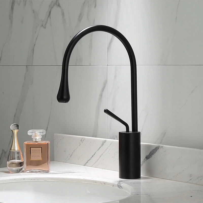 Kuchynské batérie - Čierna mata kohútika čierna povodia faucet