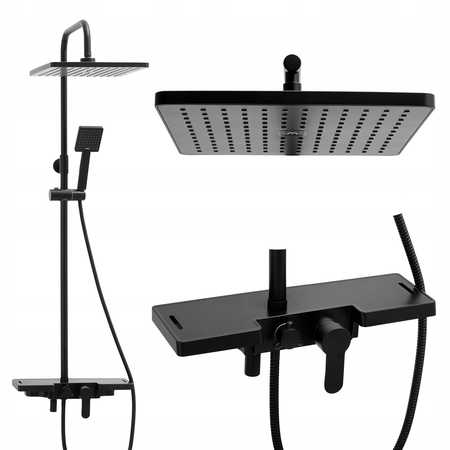 Sprchová súprava - Black Sprchový set Kúpeľňa SLIM