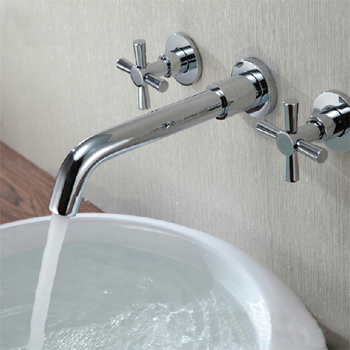 Chrómová mosadzná moderná stena Washbasin s