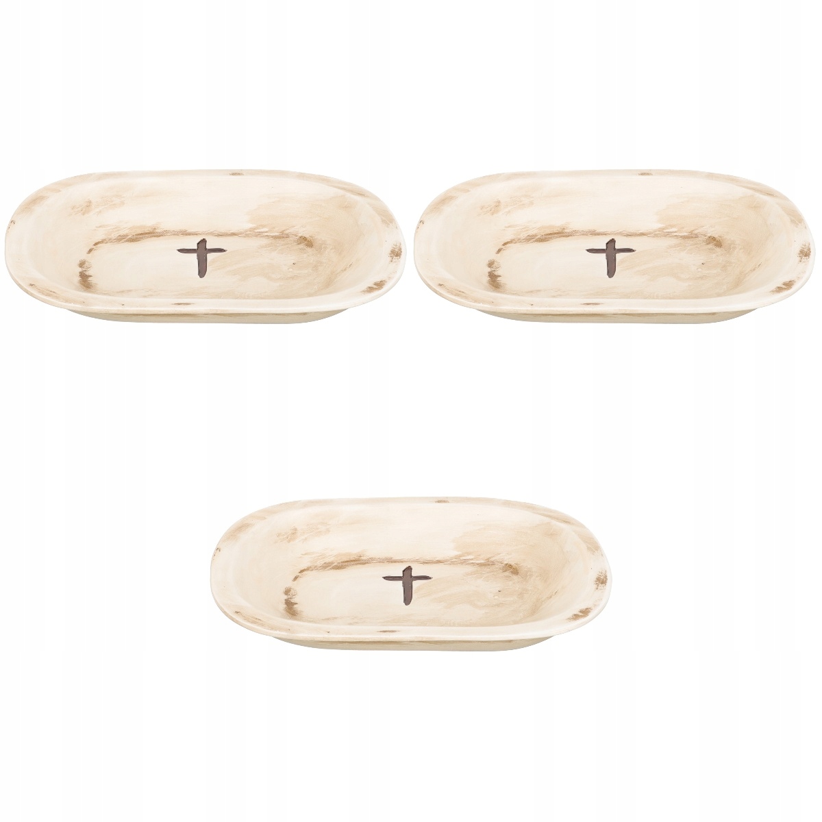 Mydlenička - Cross Tray Cross Jewelry Organizátor špongia 3 ks