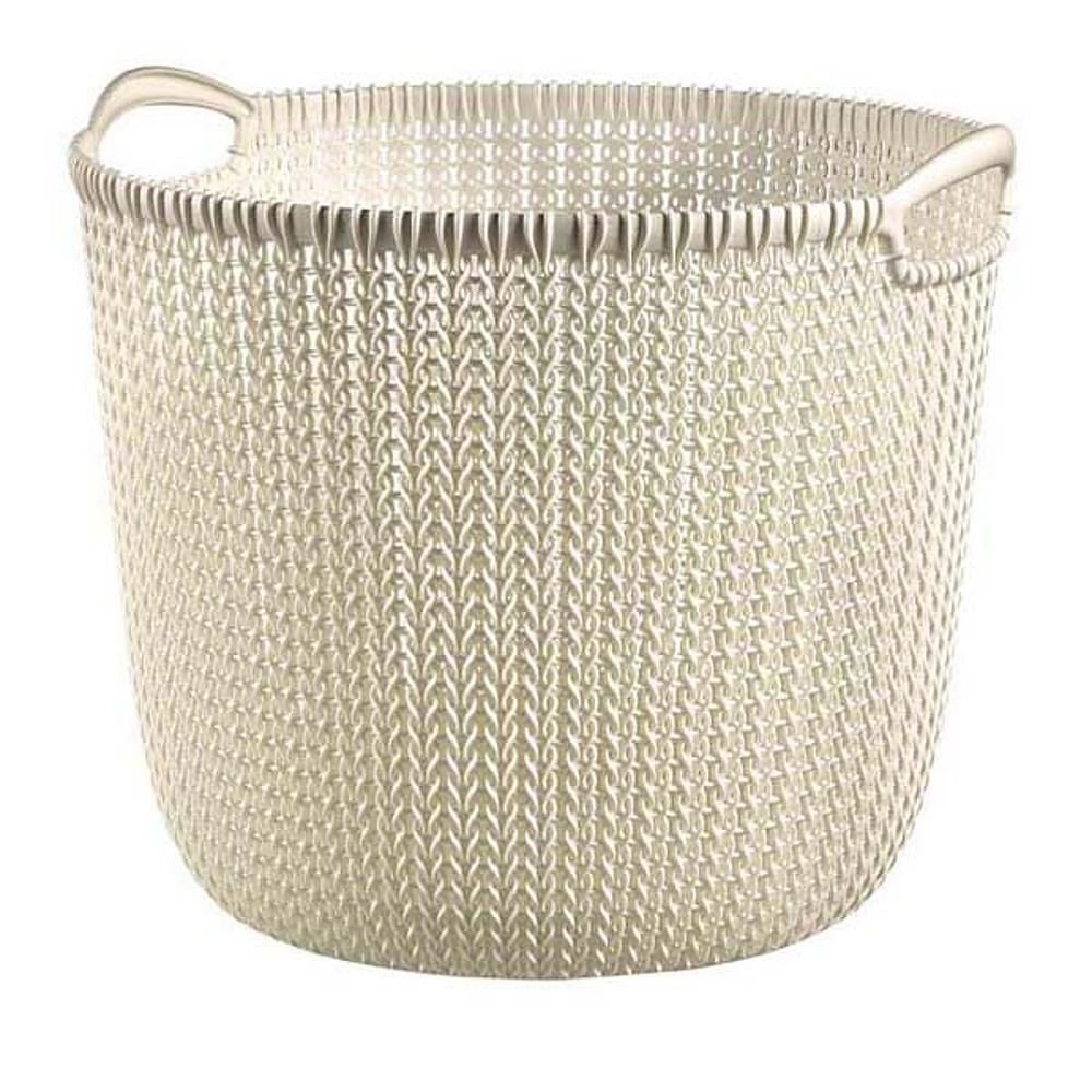Kôš na bielizeň - Curver Knit Cart Round L 30L Cream