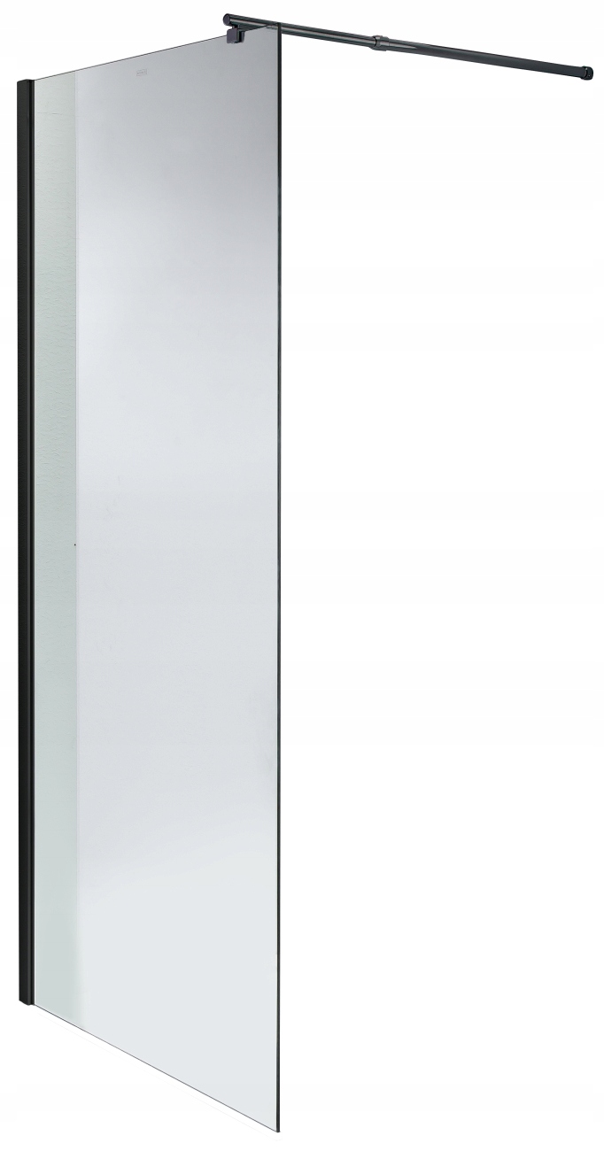 Sprchová zástena - Čierna sprchová stena 80x190 sklo sklo 8 mm